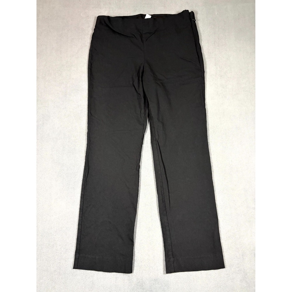 White House Black Market Pants Women's 12S Black Regular Fit Side Zipper Preppy